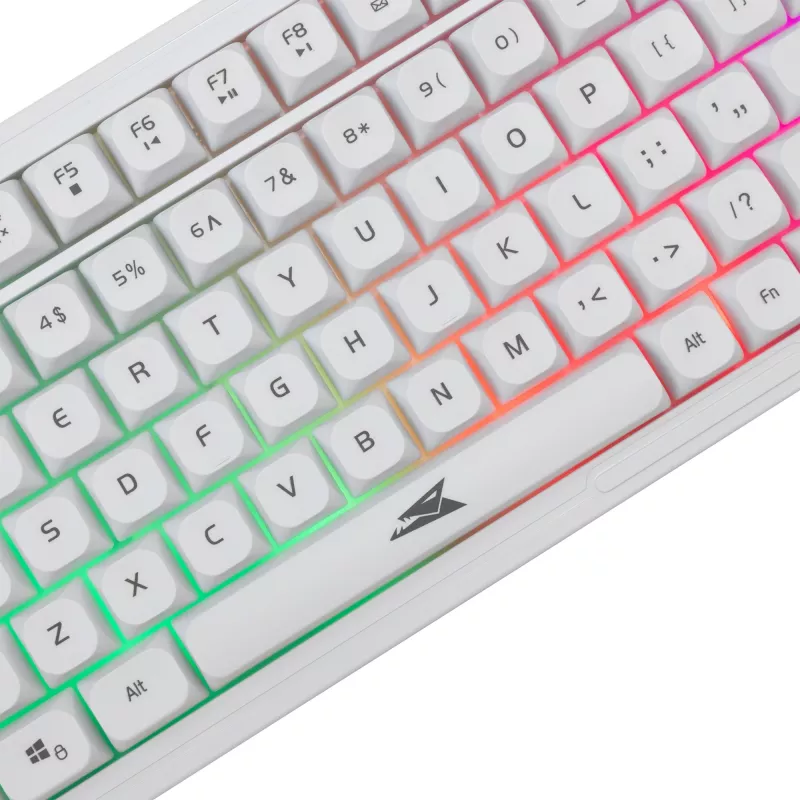 Zestaw klawiatura i mysz Baracuda BGC-012 Orca biały — biały zestaw klawiatury i myszy
