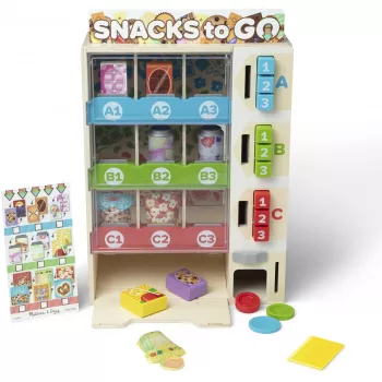 Melissa & Doug - Zestaw do zabawy w sklep z automatami sprzedającymi z drewna