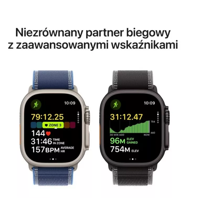 Smartwatch Apple Watch Ultra 3 GPS + Cellular 49mm Czarna Tytanowa Koperta z Czarną Tytanową Pętlą Milanese Średnia