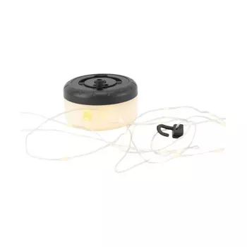 Łańcuch świetlny RealPower 492880 LED ciepła biel, zasilany bateriami, 8 m, czarny