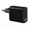Gembird TA-UC-PDQC30LCD-BK-02 ładowarka do urządzeń mobilnych Uniwersalna Czarna AC Szybkie ładowanie Wewnętrzna