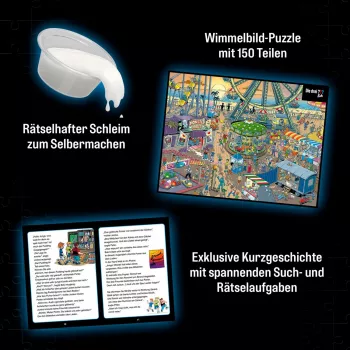 detektywistyczne puzzle Die drei Kids: Uwaga, pułapka (150 elementów)