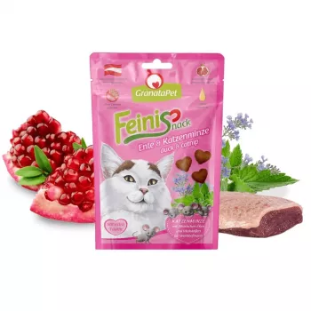 Przysmaki dla kota Fox4Pets GRANATAPET FeiniSnack Duck & kocimiętka, mięsny stały saszetka, 50 g, bez cukru, bez glutenu