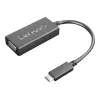 Lenovo 4X90M42956 adapter kabla wideo VGA (D-Sub) USB Type-C Czarny