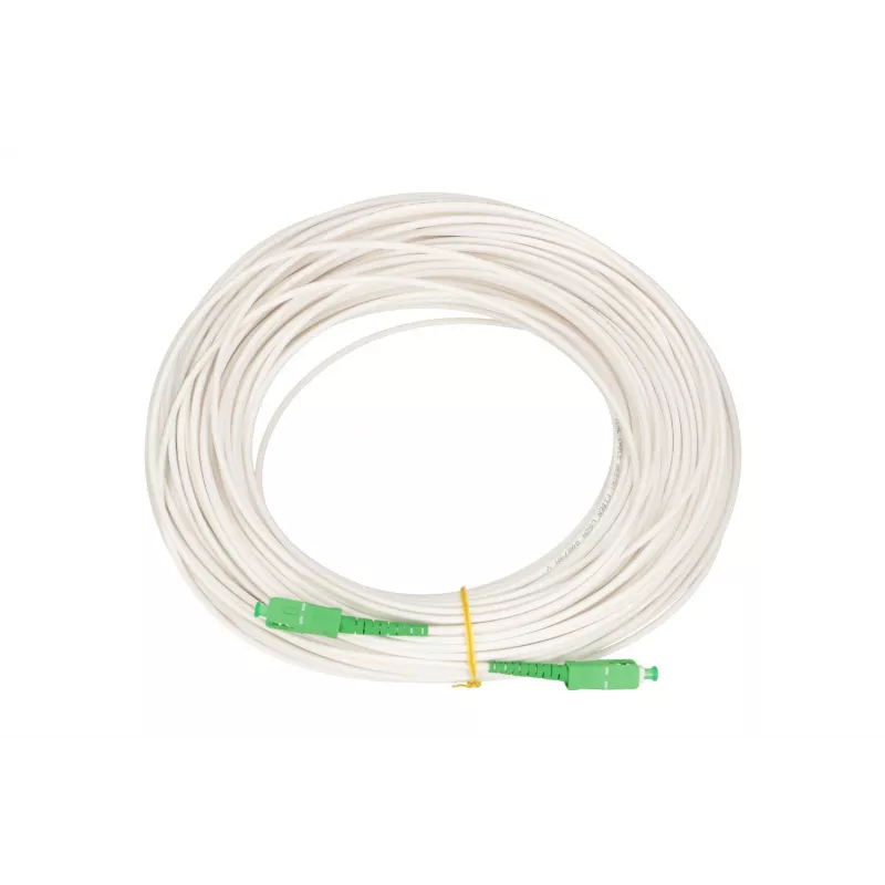 Patchcord Extralink SC/APC–SC/APC Singlemode G.657.A2 3 mm Simplex LSOH 10 m, biały