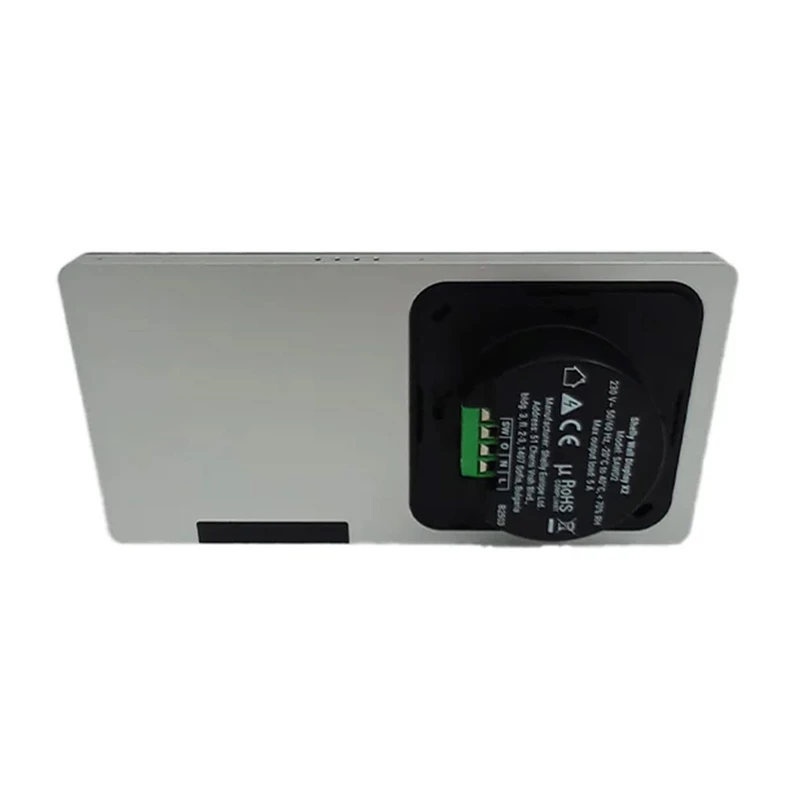 Podwójny panel sterowania Shelly Wall Display X2 WiFi/BLU (srebrny) + BLU H&T