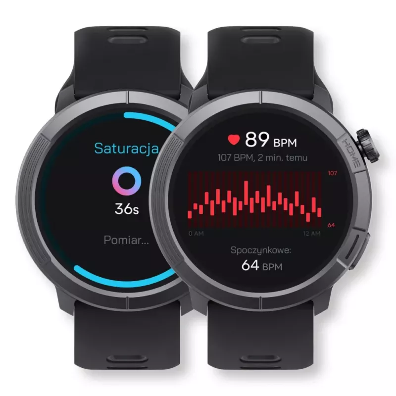 Zegarek Stelio STSWA102BT Activ Pro GPS 46mm Czarna tytanowa koperta