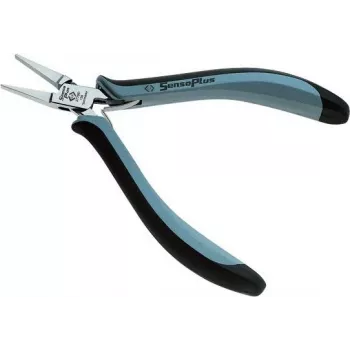 Szczypce płaskie igłowe Knipex C.K Tools SensoPlus 12 cm, stal, czarne/niebieskie