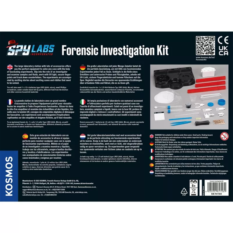 Spy Labs Incorporated Forensic Investigation Kit, Detektiv-Sets internationale Version