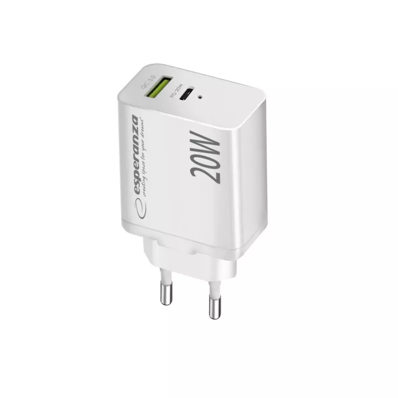 Ładowarka sieciowa Esperanza EZC105W 20W Biała