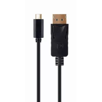 USB adapter graficzny Gembird A-CM-DPM-01 z USB-C, obsługa do 3840×2160, USB 2.0 / 3.2 Gen 2, czarny, kabel 2 m