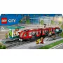 Zestaw budowlany LEGO City Tramwaj i stacja do odgrywania ról dla dzieci z zabawkowym tramwajem, prezent dla chłopców i dziewczynek od 7 lat, którzy kochają pojazdy