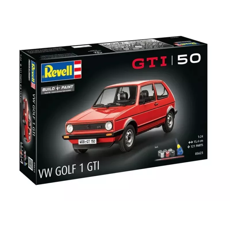Plastikowy model samochodu REVELL VW Golf1 GTI 50 lat skala 1:24