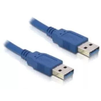Kabel USB DeLOCK USB 3.0-A męski/męski 2m Niebieski