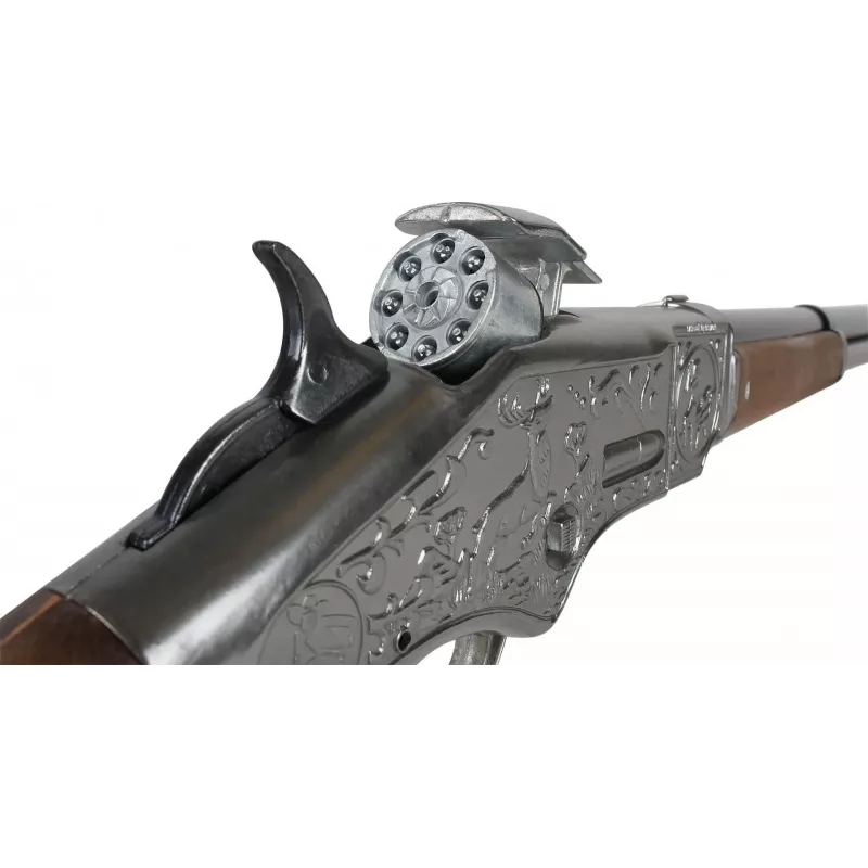 Metalowa zabawkowa strzelba Pulio model 15593/0 — pojemność 8 naboi