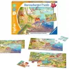 Puzzle tiptoi dla młodych odkrywców: dinozaury