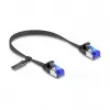 Kabel sieciowy DeLOCK RJ45 płaski patch kabel wtyk do wtyku Kat.6A 0,25 m czarny