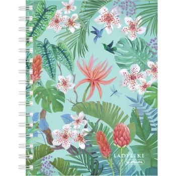 Zeszyt do pisania Herlitz Ladylike Jungle A5 100 arkuszy zielony wielokolorowy