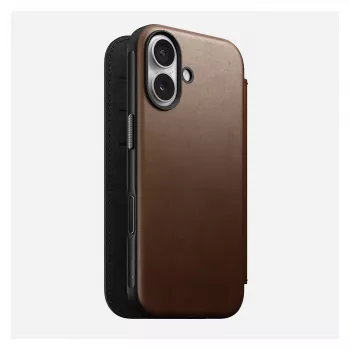 Etui z klapką Nomad NM014209858 do Apple iPhone 17, 16 cm (6,3 cala), brązowe, 4 kieszenie na karty