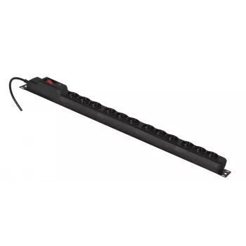 Listwa zasilająca Activejet COMBO 12 gniazd 1,5m czarna