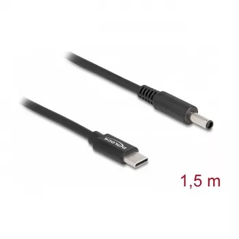 Kabel ładujący do laptopa DeLOCK USB Type-C męski na Dell 4,5 x 3,0 mm męski 1,5 m 20 V