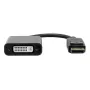 Adapter DisplayPort na DVI Garbot 20 cm M/Ż Czarny, kabel 20 cm, męski DisplayPort na żeński DVI