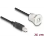 Kabel USB DeLOCK 88182 USB 2.0 0,3 m USB B Czarny Srebrny