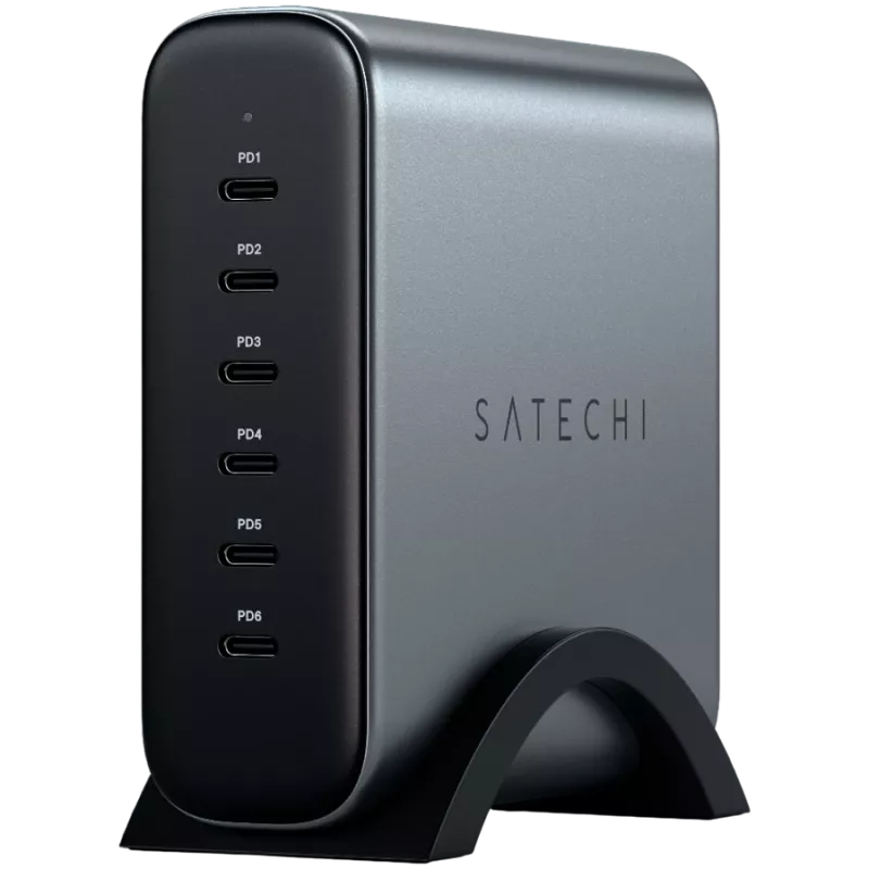 Ładowarka wewnętrzna Satechi ST-C200GM-EU uniwersalna szara 6 portów USB Type-C