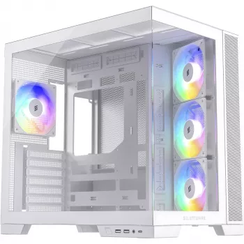 Obudowa PC Silentware View A-RGB biały VIEWWHITE — mid-tower z oświetleniem A-RGB, wykończenie białe
