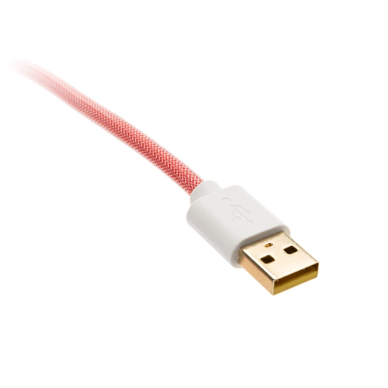 Kabel USB Ducky Premicord 1,8 m USB A USB C Różowy