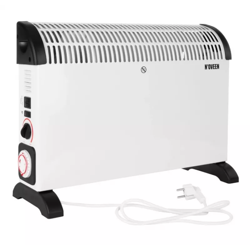 Grzejnik konwektorowy elektryczny NOVEEN CH-6000 TIMER TURBO FAN 2000W 3 poziomy mocy montaż ścienny/podłogowy biały