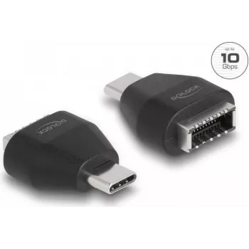 Adapter DeLOCK USB Type-C męski na USB 10 Gb/s Typ-E Key A żeński czarny