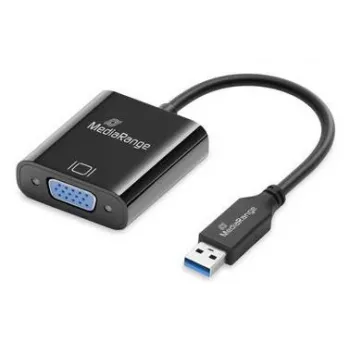 MediaRange MRCS230 adapter kabla wideo 0,2 m USB typu A VGA D-Sub czarny
