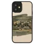 Etui na telefon Man and Wood do iPhone 12 mini — wzór biały byk