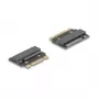 DELOCK 64342 Wewnętrzny adapter M.2 Interfejs hosta M.2 Męski Czarny