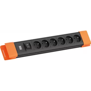 Bachmann CONNECTUS 6xUTE 1x switch 2.0m CEE7/7 Czarny/Pomarańczowy (BM005937)