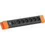 Bachmann CONNECTUS 6xUTE 1x switch 2.0m CEE7/7 Czarny/Pomarańczowy (BM005937)