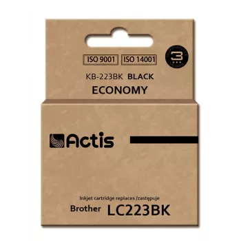 Tusz ACTIS KB-223BK zamiennik Brother LC223Bk, czarny tusz pigmentowy 16 ml, wydajność standardowa