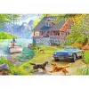 Puzzle Ravensburger Feel Well & Puzzle – Domek letniskowy nad jeziorem, 200 elementów