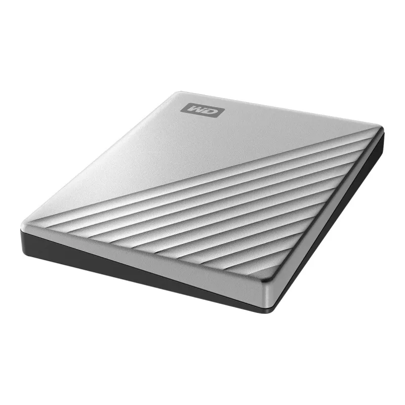 WD My Passport Ultra dla Mac WDBKYJ0020BSL - Dysk twardy - szyfrowany - 2 TB - zewnętrzny (przenośny) - USB 3.0 (złącze USB-C) - 256-bitowy AES - Srebrny
