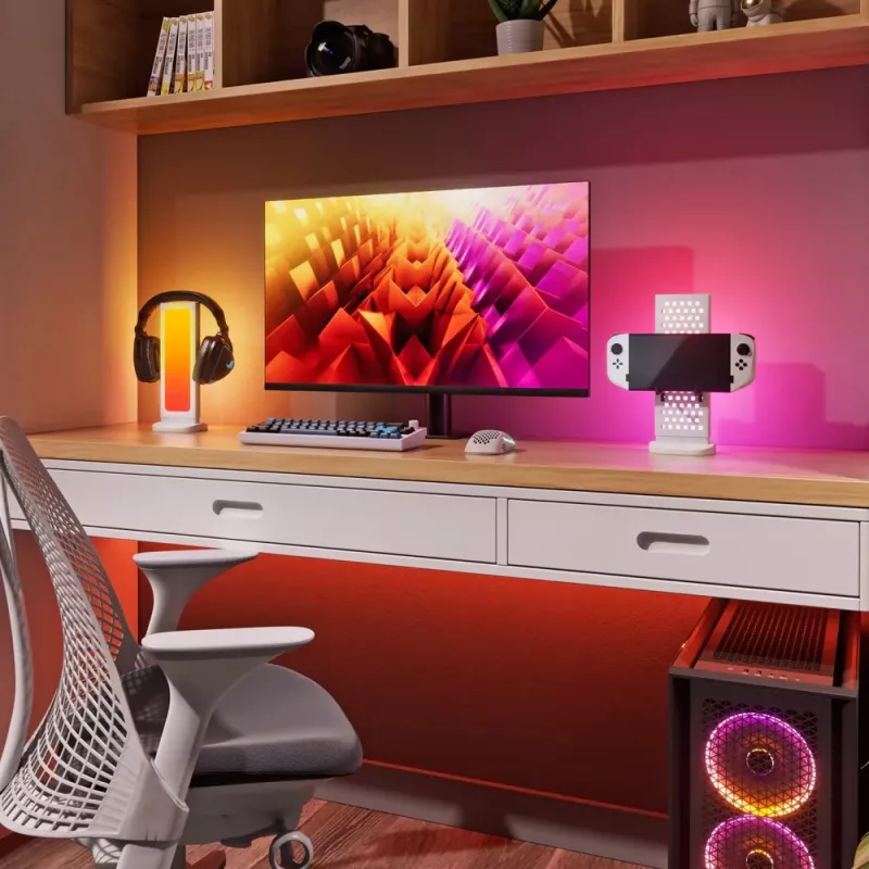 Nanoleaf Pegboard Desk Dock, Biały | 15 W | RGB