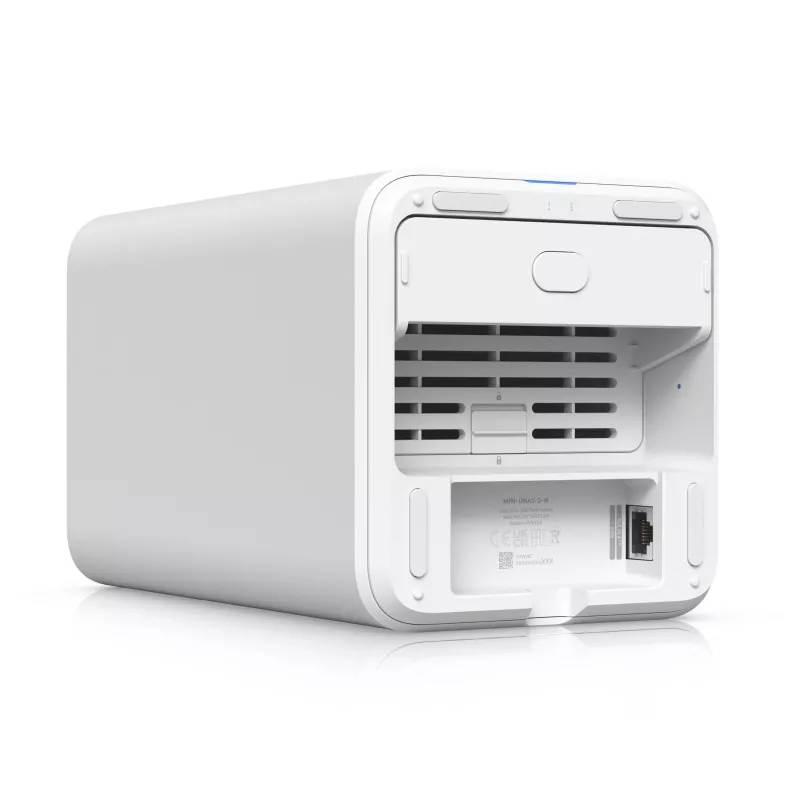 Ubiquiti UNAS-2-W Unifi Nas 2X 3.5 HDD Bays, 2.5GBE, USB-C, POE++ Adapter