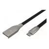 Kabel NATEC USB-C/A 2.0 1m prati 1m czarny metal