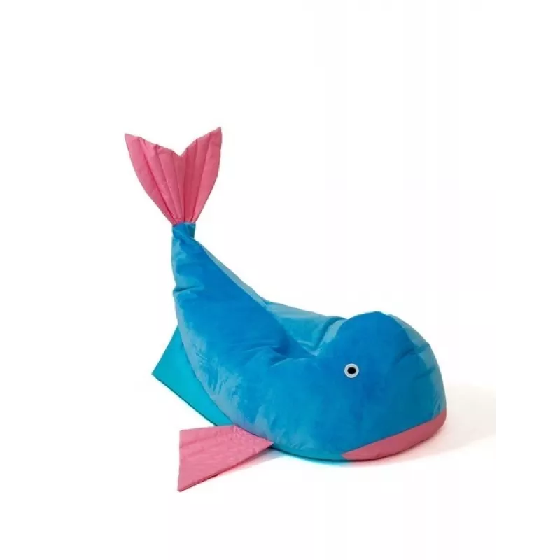 Sako bag pouffe Whale Niebieski-pink L 110 x 80 cm