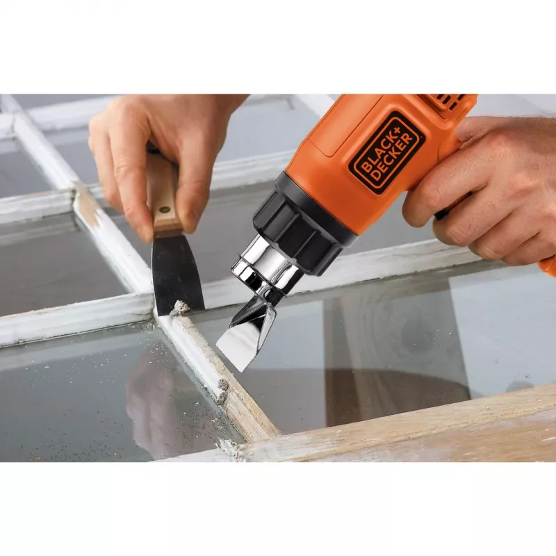 Opalarka Black & Decker KX1650 — 1750 W, do 600 °C, przepływ powietrza 570–740 l/min, kabel 2 m, 600 g