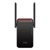 Wzmacniacz sygnału Wi‑Fi Cudy RE3000 2400–5000 MHz, 802.11ax/ac/n/g/b/a, Ethernet 100 Mbps, antena zewnętrzna, czarno-czerwony