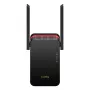 Wzmacniacz sygnału Wi‑Fi Cudy RE3000 2400–5000 MHz, 802.11ax/ac/n/g/b/a, Ethernet 100 Mbps, antena zewnętrzna, czarno-czerwony
