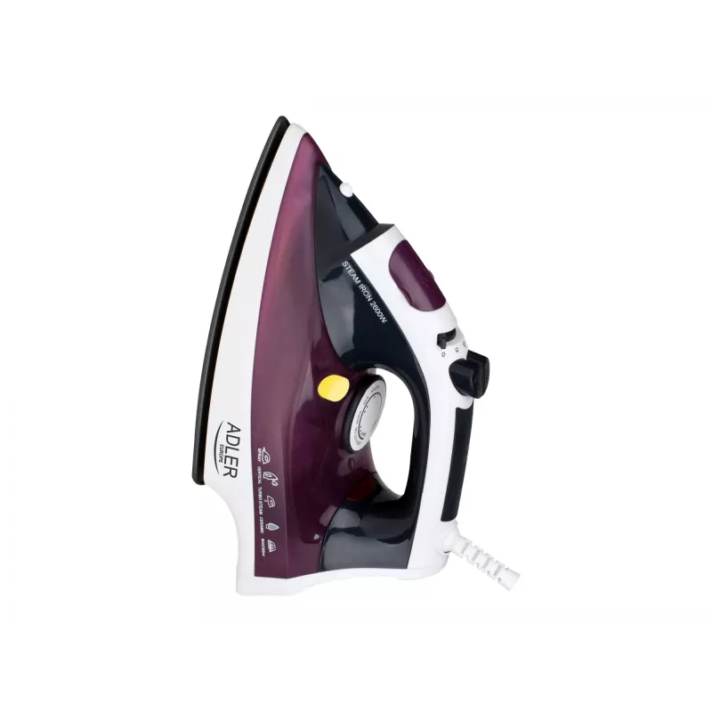 Żelazko parowe i suche Adler AD 5022 Ceramiczna stopa Fioletowy, 2200 W
