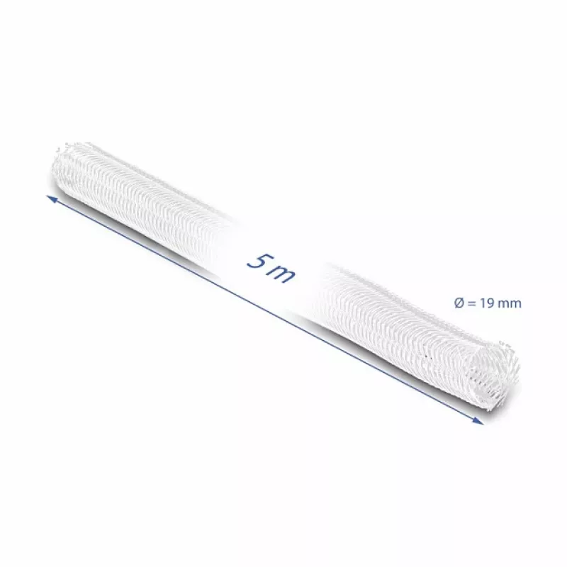 Oplot pleciony DeLOCK 20810 5 m x 19 mm biały