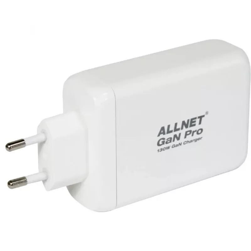 Zasilacz ALLNET PSU-GaNPD-USB-1A3C-130W — 130W, 1× USB-A, 3× USB-C